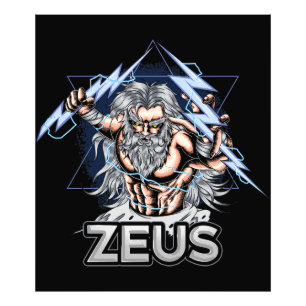 Impression Photo Dessin de la mythologie grecque Zeus