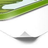 Impression Photo Dessin de paysage de ski (Coin)