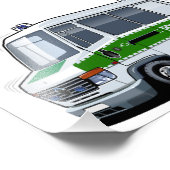 Impression Photo Dessin de police Van (Coin)