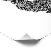 Impression Photo dessin de poule soie (Coin)
