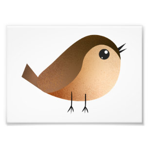 Impression Photo Dessin d'Oiseau de Bruant