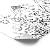 Impression Photo dessin fleur sauvage (Coin)