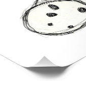 Impression Photo Dessin simple de contour de chien en peluche dalma (Coin)