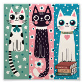 Impression Photo Dessins de Doodle Signet de Chat (Devant)