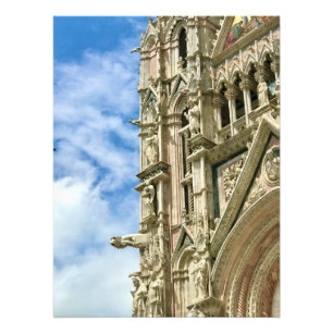 Impression Photo Détail du Duomo à Sienne, Italie