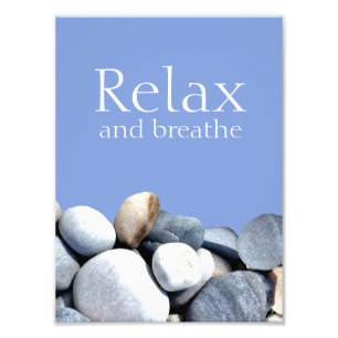 Impression Photo Détendez-vous et respirez l'inspirant citation Sk