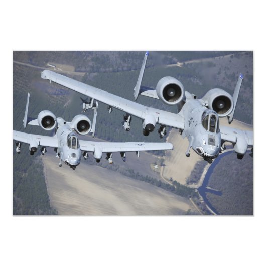Impression Photo Deux avions A-10C Thunderbolt II volent au format (Devant)