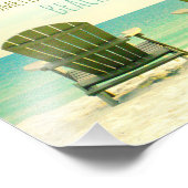 Impression Photo Deux chaises Adirondack sur la plage II (Coin)