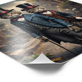 Impression Photo Deux chats victoriens se baladent dans les rues (Coin)