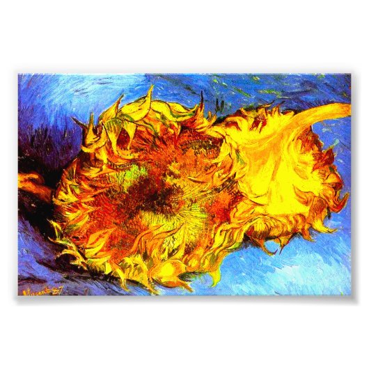 Impression Photo Deux Coupes de tournesols Van Gogh (Devant)