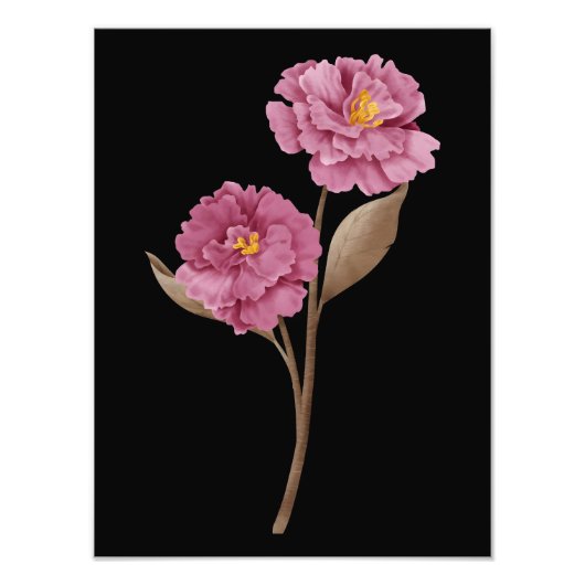 Impression Photo Deux Pivoines Roses (Devant)