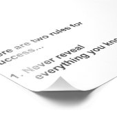 Impression Photo Deux Règles De Réussite Révélées (Coin)