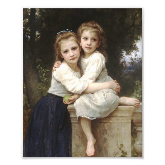 Impression Photo Deux Soeurs, 1901, William Adolphe Bouguereau (Devant)