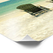 Impression Photo Deux Transats Surplombant La Mer (Coin)