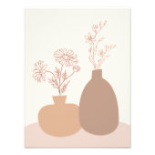 Impression Photo Deux Vases de Fleurs : Une Abstraite moderne (Devant)