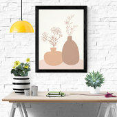 Impression Photo Deux Vases de Fleurs : Une Abstraite moderne