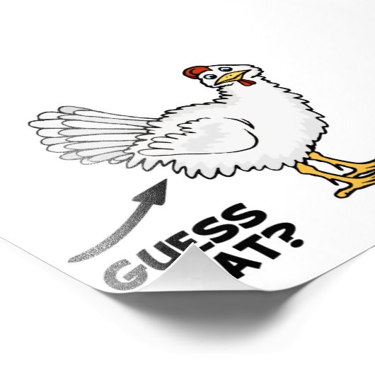 Impression Photo Devinez quel bouton de poulet (Coin)