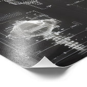 Impression Photo Diagramme noir de la station spatiale (Coin)