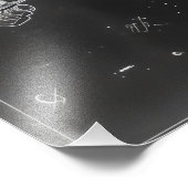 Impression Photo Diagramme noir de l'espace Sci-Fi (Coin)