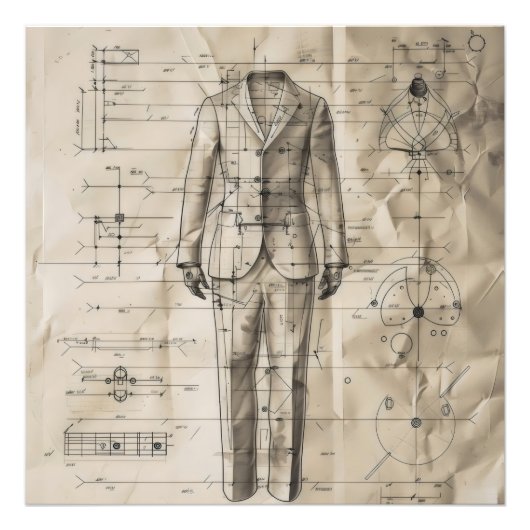 Impression Photo Diagramme Vintage (Devant)