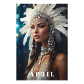 Impression Photo *~ DIAMOND Boho Femmes AP53 AVRIL ANNIVERSAIRE (Devant)