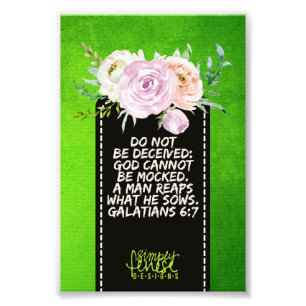 Impression Photo Dieu de 6:7 de Galatians ne peut pas être écritu