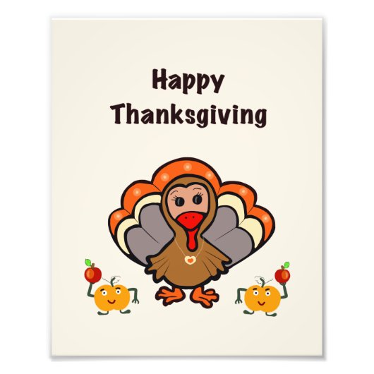 Impression Photo Dinde de Thanksgiving avec des amis (Devant)