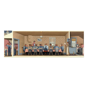 Impression Photo Dîner pour Threshers par Grant Wood
