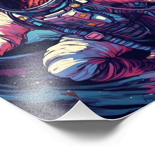 Impression Photo Dino Dans L'Espace (Coin)