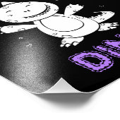 Impression Photo Dinosaur - Animal d'art esquissé en noir et blanc (Coin)