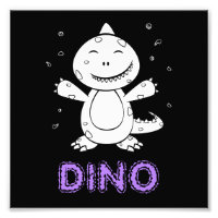 Dinosaur - Animal d'art esquissé en noir et blanc