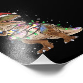 Impression Photo Dinosaur T-rex Arbre Chandail de Noël Xmas Dino (Coin)