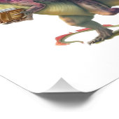 Impression Photo Dinosaur ver de livre - Imaginaire mignon Lecture  (Coin)