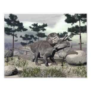Impression Photo Dinosaure de Zuniceratops - 3D rendent