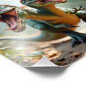 Impression Photo Dinosaure en colère (Coin)