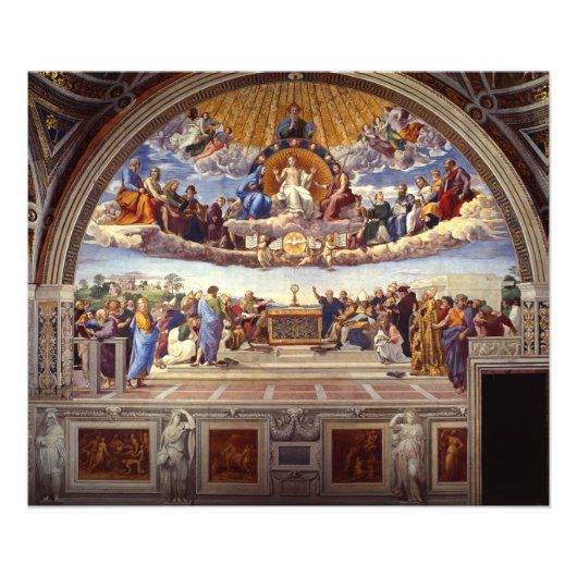 Impression Photo Disputation du Saint Sacrement par Raphael (Devant)