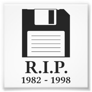 Impression Photo Disquette Repose en paix RIP