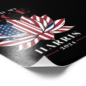 Impression Photo Dites-Le À Mon Visage Kamala Harris 2024 USA Lotus (Coin)