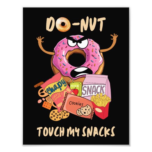Impression Photo Do-nut touche mes snacks (Devant)