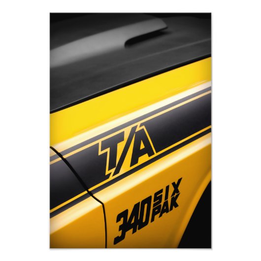 Impression Photo Dodge Challenger T/A 340 Six Pak 1970 (Devant)