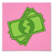 Impression Photo Dollar de l'argent du dessin (Devant)