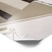 Impression Photo Dôme bleu, Santorin, Grèce (Coin)