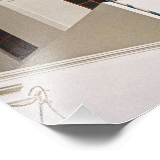 Impression Photo Dôme bleu, Santorin, Grèce (Coin)