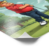 Impression Photo Donald Trump sur le golf (Coin)