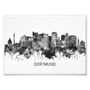 Impression Photo Dortmund Allemagne Skyline BW