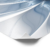 Impression Photo Doux et tendreté bleu fleur imaginaire fractal cu (Coin)