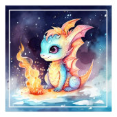 Impression Photo Dragon Bébé Crystalized Cute (Devant)