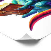 Impression Photo Dragon Bookworm - Joli Imaginaire de lecture Lover (Coin)