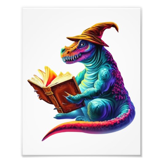 Impression Photo Dragon Bookworm - Joli Imaginaire de lecture Lover (Devant)