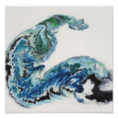 Impression Photo Dragon dans les Vagues – Océan Abstrait (Devant)